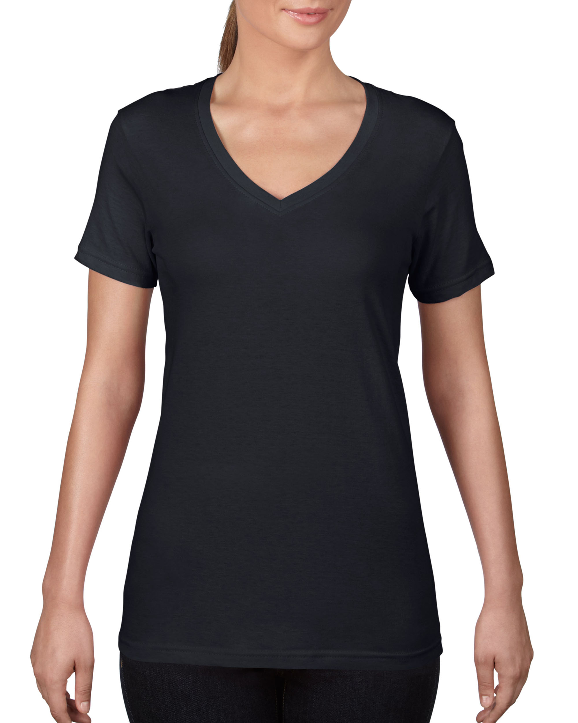 Anvil T-shirt Featherweight V-neck SS for her